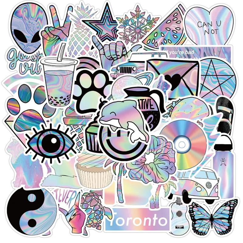 10/30/50PCS Mixed VSCO Holographic Laser Cartoon Stickers Luggage Skateboard Cute DIY Cool Graffiti Girl Gradient Sticker Decal
10/30/50PCS Mixed VSCO Holographic Laser Cartoon Stickers Luggage Skateboard Cute DIY Cool Graffiti Girl Gradient Sticker Decal