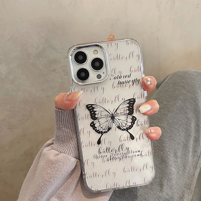 INS Butterfly Mirror Makeup Phone Case For iPhone 13 14 12 11 Pro Max Plating Silver Transparent Soft Silicone Back Cover Capa
INS Butterfly Mirror Makeup Phone Case For iPhone 13 14 12 11 Pro Max Plating Silver Transparent Soft Silicone Back Cover Capa