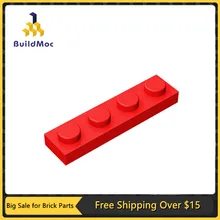 10pcs MOC 3710 Plate 1 x 4 Building Block Part Compatible Assembles DIY Construction Brick Particles Toys Birthdays Gift for Kid