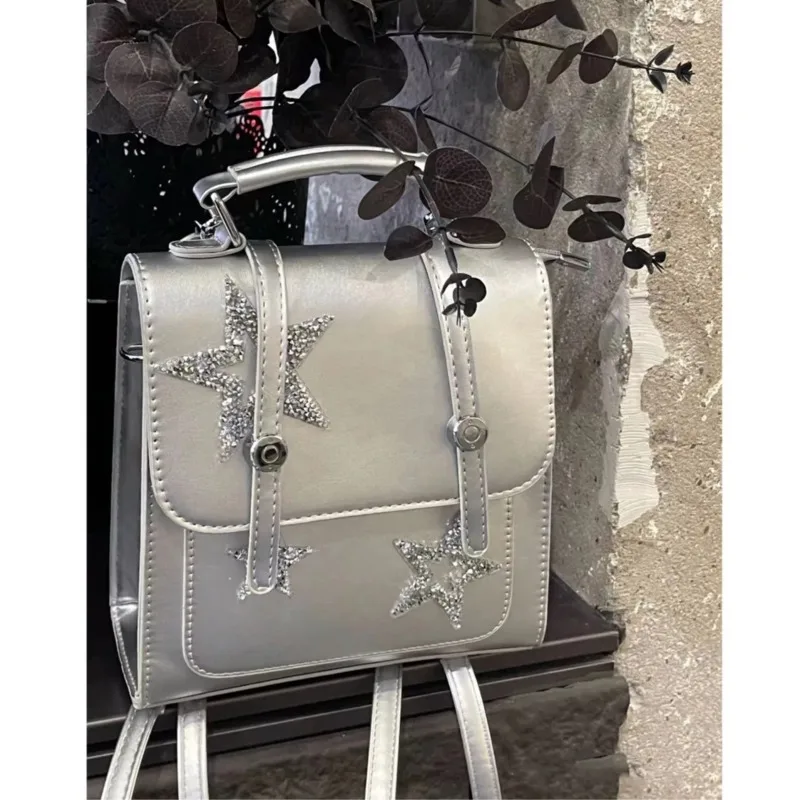Fashion Silver Backpacks For Women Star Design Backpack For Women High Capacity Women's Backpack Korean Women's Casual Backpacks
Fashion Silver Backpacks For Women Star Design Backpack For Women High Capacity Women's Backpack Korean Women's Casual Backpacks