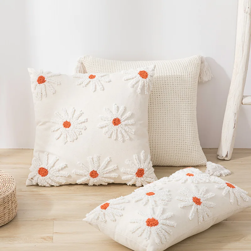 White Daisy Cushion cover 45x45cm/30x50cm Pillow Cover Tufted Ivory Home Decoration Living Room Sofa Couch Bedroom Seasonable
White Daisy Cushion cover 45x45cm/30x50cm Pillow Cover Tufted Ivory Home Decoration Living Room Sofa Couch Bedroom Seasonable