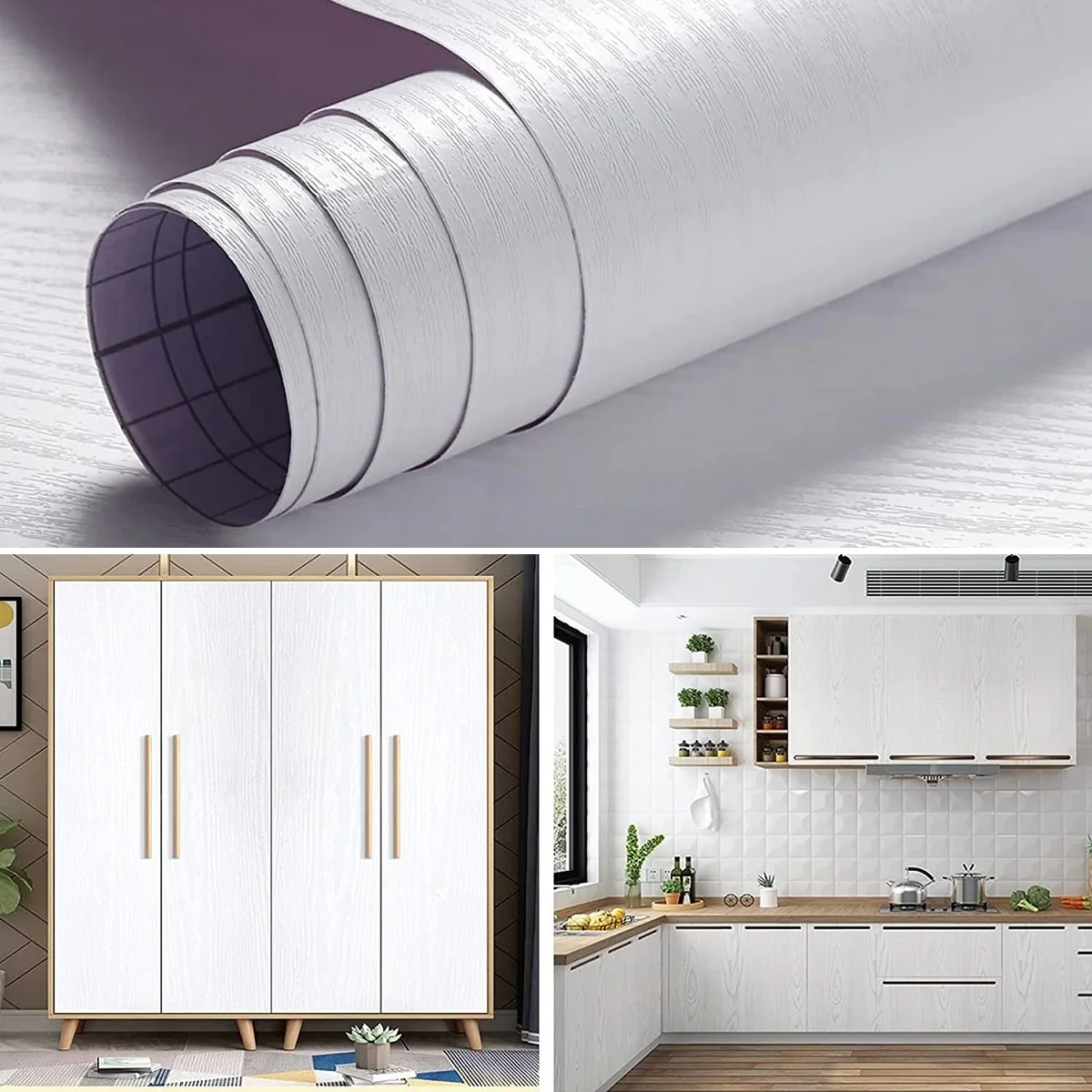 TOTIO White Wood Contact Paper Peel and Stick Self Adhesive Wallpaper Decorative Vinyl Film for Countertop Furniture Wall Stick
TOTIO White Wood Contact Paper Peel and Stick Self Adhesive Wallpaper Decorative Vinyl Film for Countertop Furniture Wall Stick