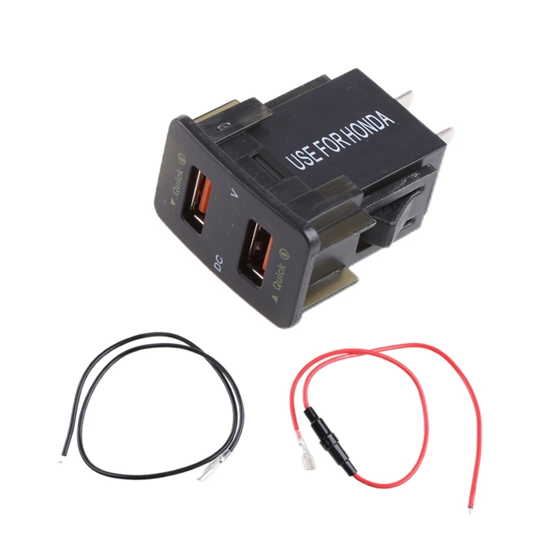 USB Car Charger Dual-Port Fast Auto Car Charger Adapter Portable LED Voltmeter Socket Charger Quick Charge Fit for-Honda
USB Car Charger Dual-Port Fast Auto Car Charger Adapter Portable LED Voltmeter Socket Charger Quick Charge Fit for-Honda