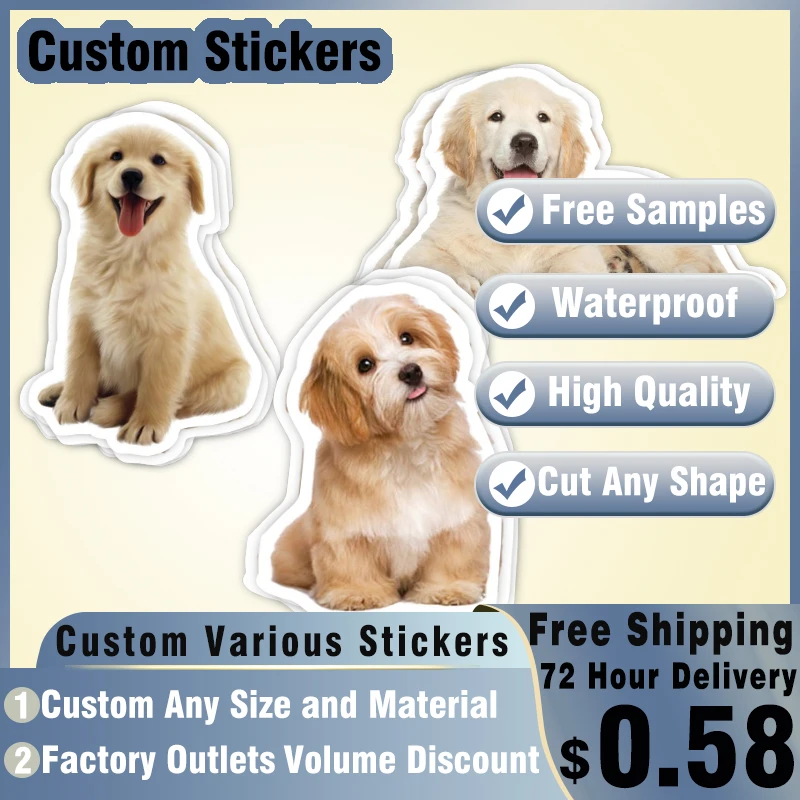 Custom PVC Vinyl Stickers Personalized Logo Customized Name Stickers Die Cut Waterproof Kawaii Adhesive Labels Decals for Pets
Custom PVC Vinyl Stickers Personalized Logo Customized Name Stickers Die Cut Waterproof Kawaii Adhesive Labels Decals for Pets