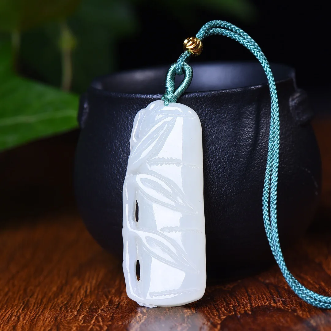 Hetian Jade Bamboo Step by Step Pendant Natural Hetian Jade High Bamboo News Peace Jade Pendant Necklace Simple Fashion Jewelry
Hetian Jade Bamboo Step by Step Pendant Natural Hetian Jade High Bamboo News Peace Jade Pendant Necklace Simple Fashion Jewelry