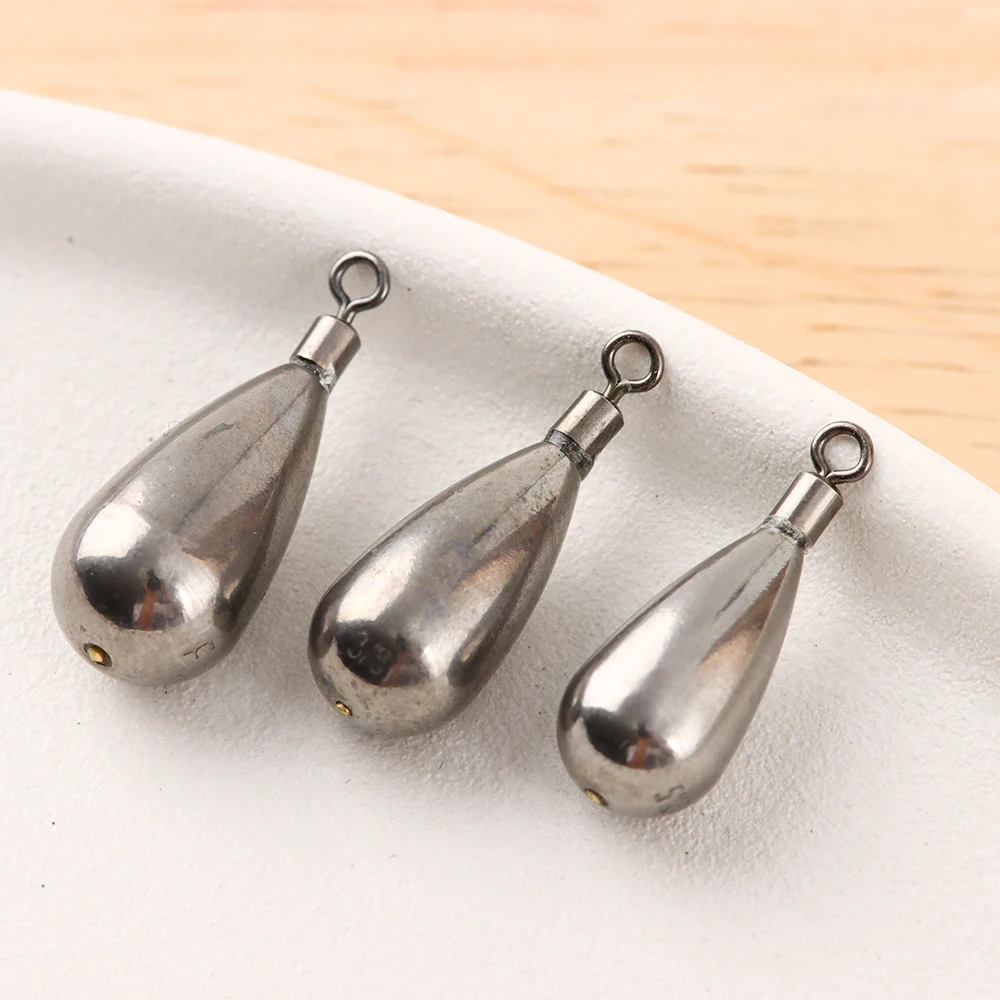 

1Pc Fishing Tungsten Fall Line Sinkers Hook Connector Sinker Tear Drop Shot Weights Additional Weight Quick Release Casting