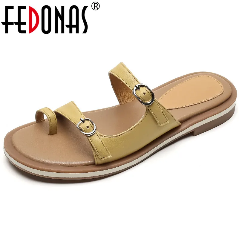 FEDONAS Comfortable Casual Low Heels Women Sandals Slippers Genuine Leather Fashion Buckle Shoes Woman 2023 Summer New Arrival
FEDONAS Comfortable Casual Low Heels Women Sandals Slippers Genuine Leather Fashion Buckle Shoes Woman 2023 Summer New Arrival