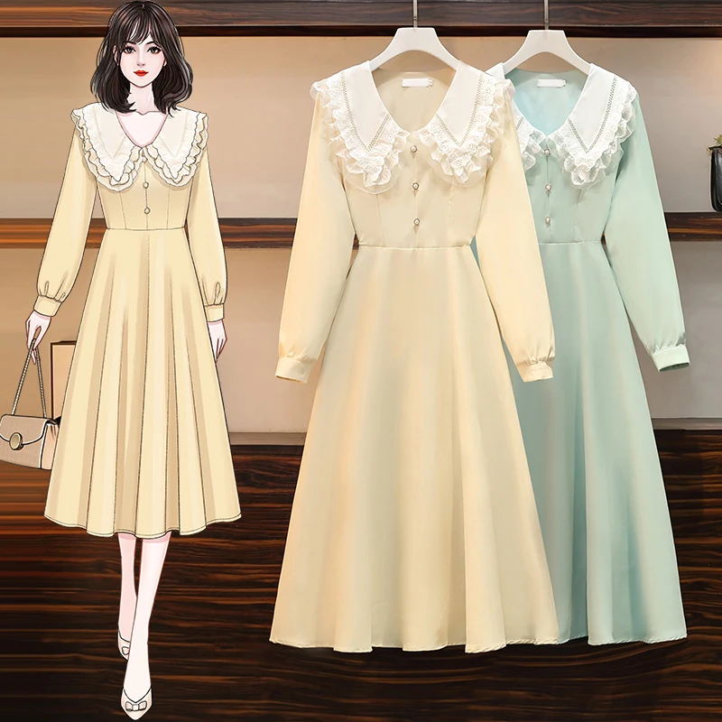 Women Spring Long Sleeve Dress Elegant Sweet Young Ladies College Simple Popular Trendy New Design Leisure Patchwork Korean Ins
Women Spring Long Sleeve Dress Elegant Sweet Young Ladies College Simple Popular Trendy New Design Leisure Patchwork Korean Ins