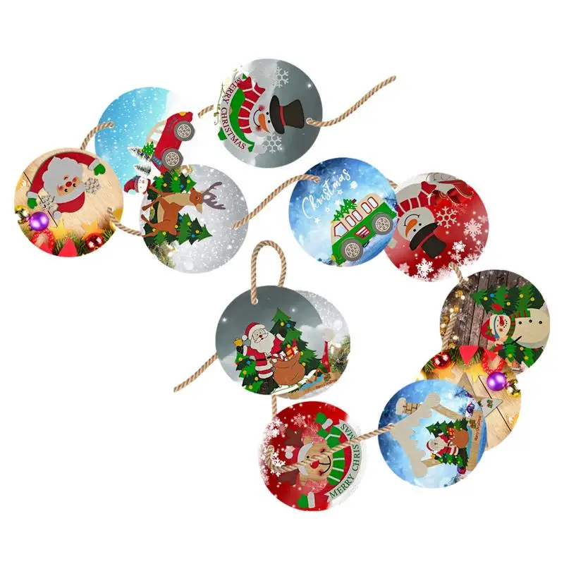 12Pcs Christmas Cute Snowman Santa Claus Elk Wooden Hanging Ornament Set Round Shape Pendant For Christmas Tree Decoration
12Pcs Christmas Cute Snowman Santa Claus Elk Wooden Hanging Ornament Set Round Shape Pendant For Christmas Tree Decoration