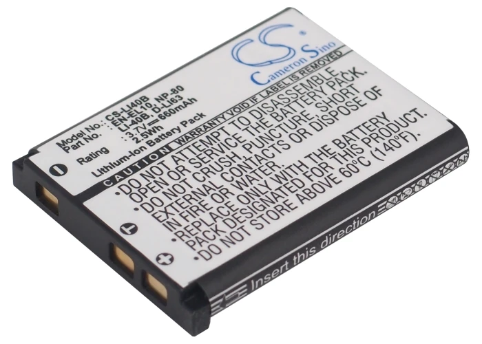 

CS 660mAh/2.44Wh battery for NIKON Coolpix S80,Coolpix S200,Coolpix S210,Coolpix S220,Coolpix S230,Coolpix S3000