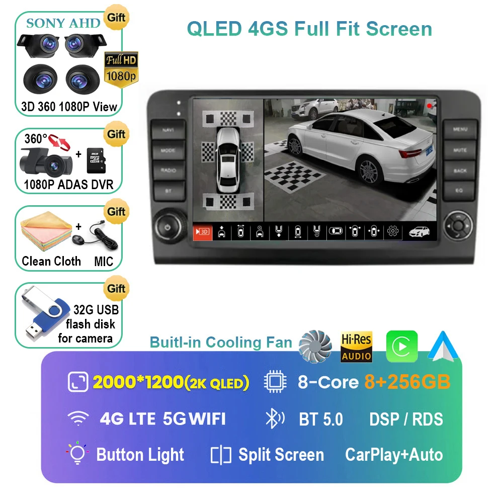Автомобильный мультимедийный плеер, стерео-система на Android 14, с GPS, для Mercedes Benz M-Class W164 GL-Class X164 ML GL
Автомобильный мультимедийный плеер, стерео-система на Android 14, с GPS, для Mercedes Benz M-Class W164 GL-Class X164 ML GL