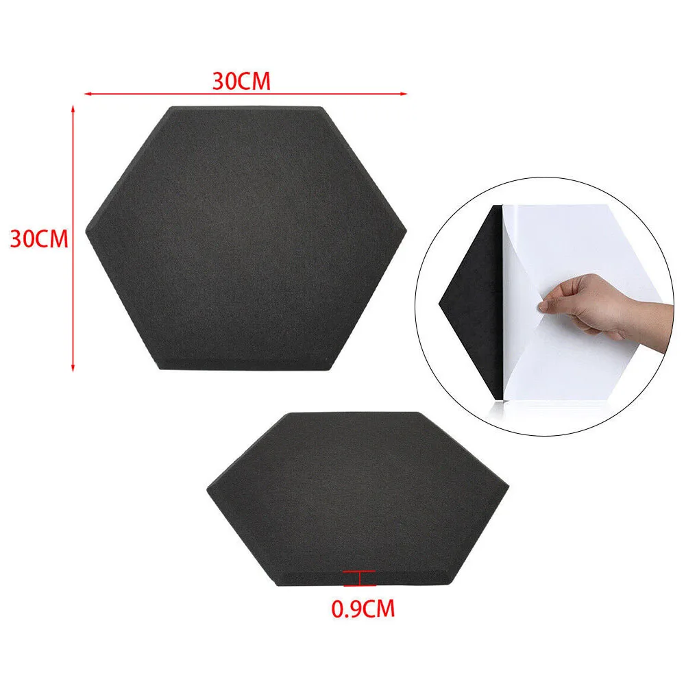 12PCS Hexagon Sound Absorbing Proofing Insulation For Recording Studio Acoustic Sound Absorption Studio Treatment Wall Panels
12PCS Hexagon Sound Absorbing Proofing Insulation For Recording Studio Acoustic Sound Absorption Studio Treatment Wall Panels