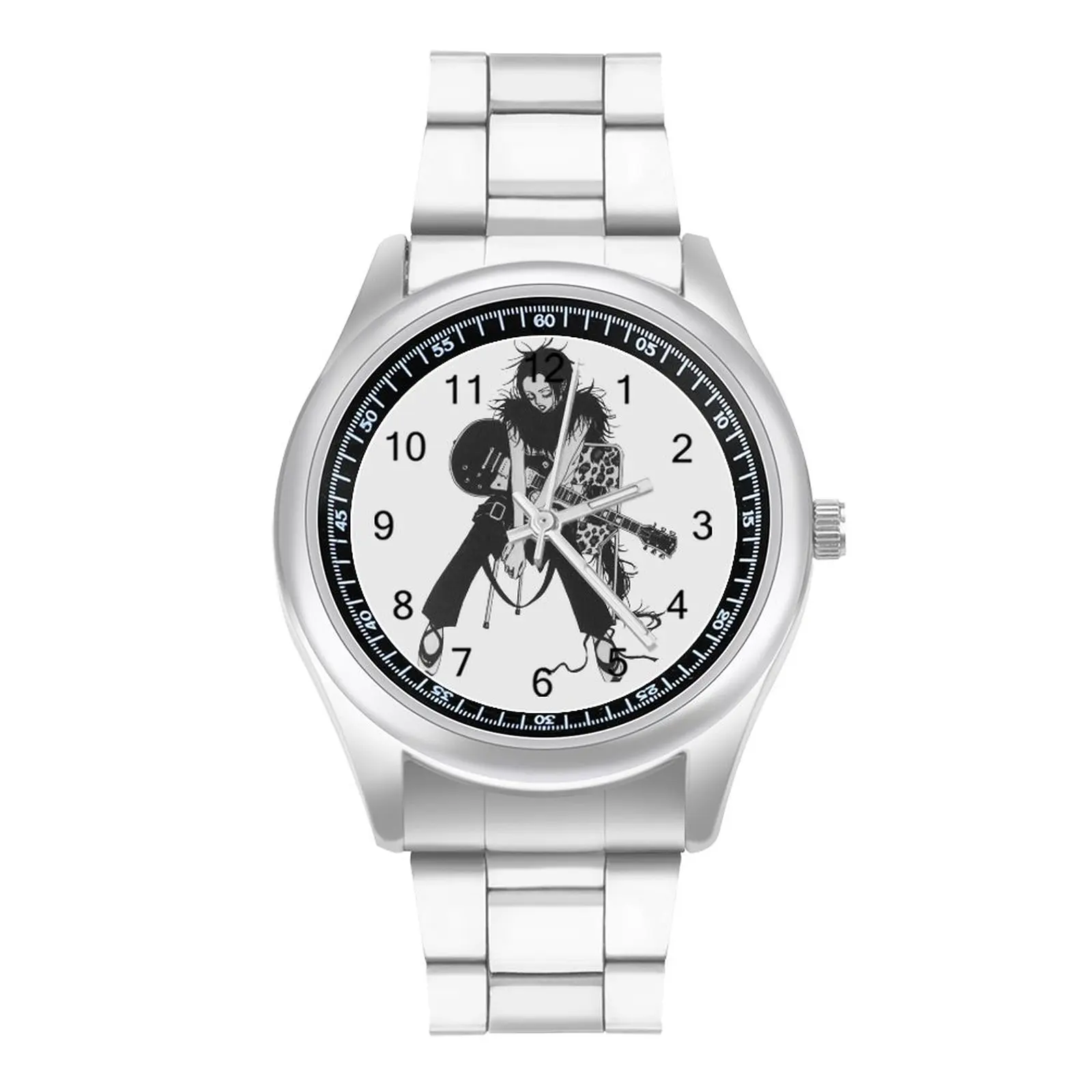 NANA Osaki Guitar Quartz Watch Black Stones Strong Boy Wrist Watch Photo Steel Gym Affordable Wristwatch
NANA Osaki Guitar Quartz Watch Black Stones Strong Boy Wrist Watch Photo Steel Gym Affordable Wristwatch
