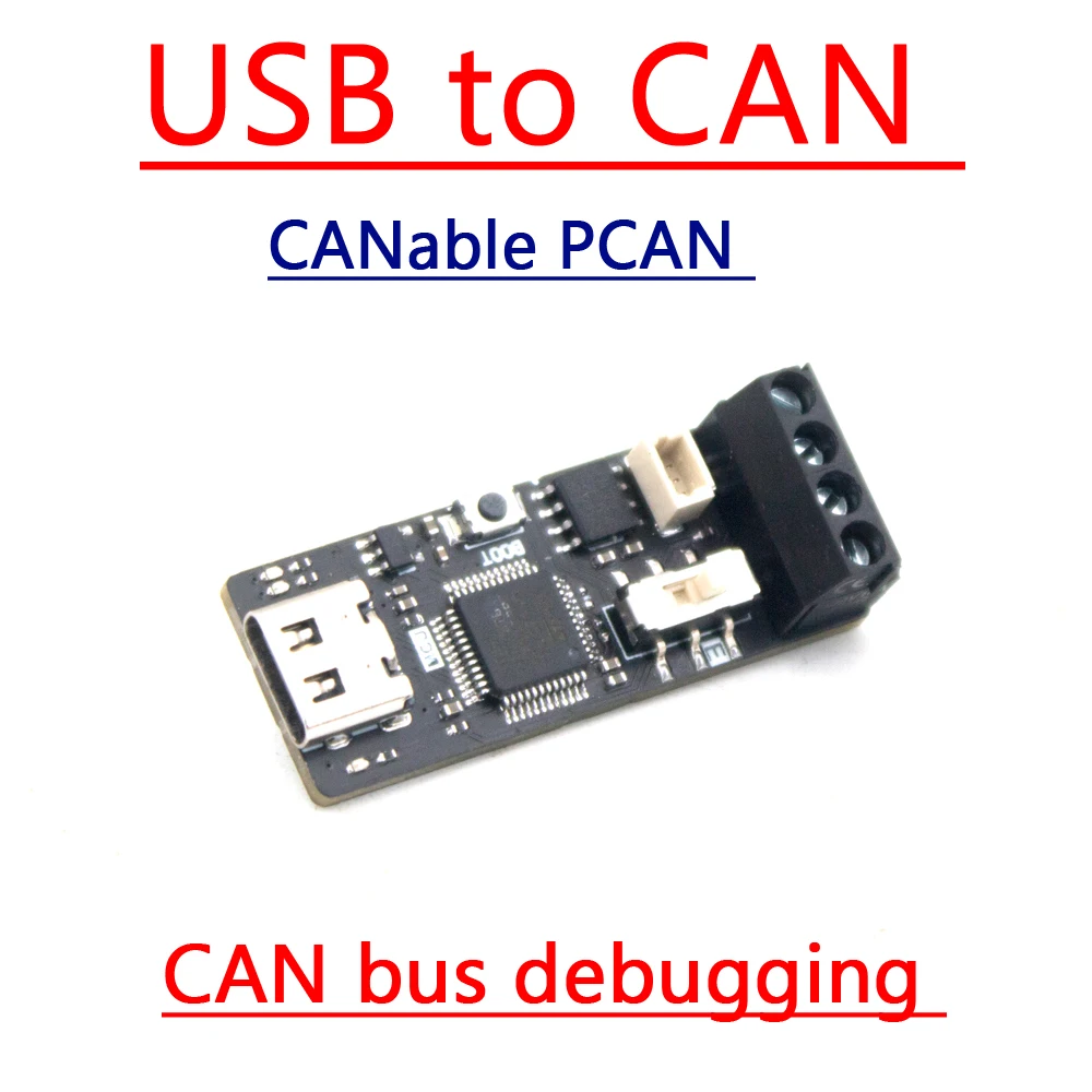 Mini USB to CAN CANable PCAN CAN bus debugging tool TYPE-C USB for Linux Win10 11 Debug Software Communication
Mini USB to CAN CANable PCAN CAN bus debugging tool TYPE-C USB for Linux Win10 11 Debug Software Communication