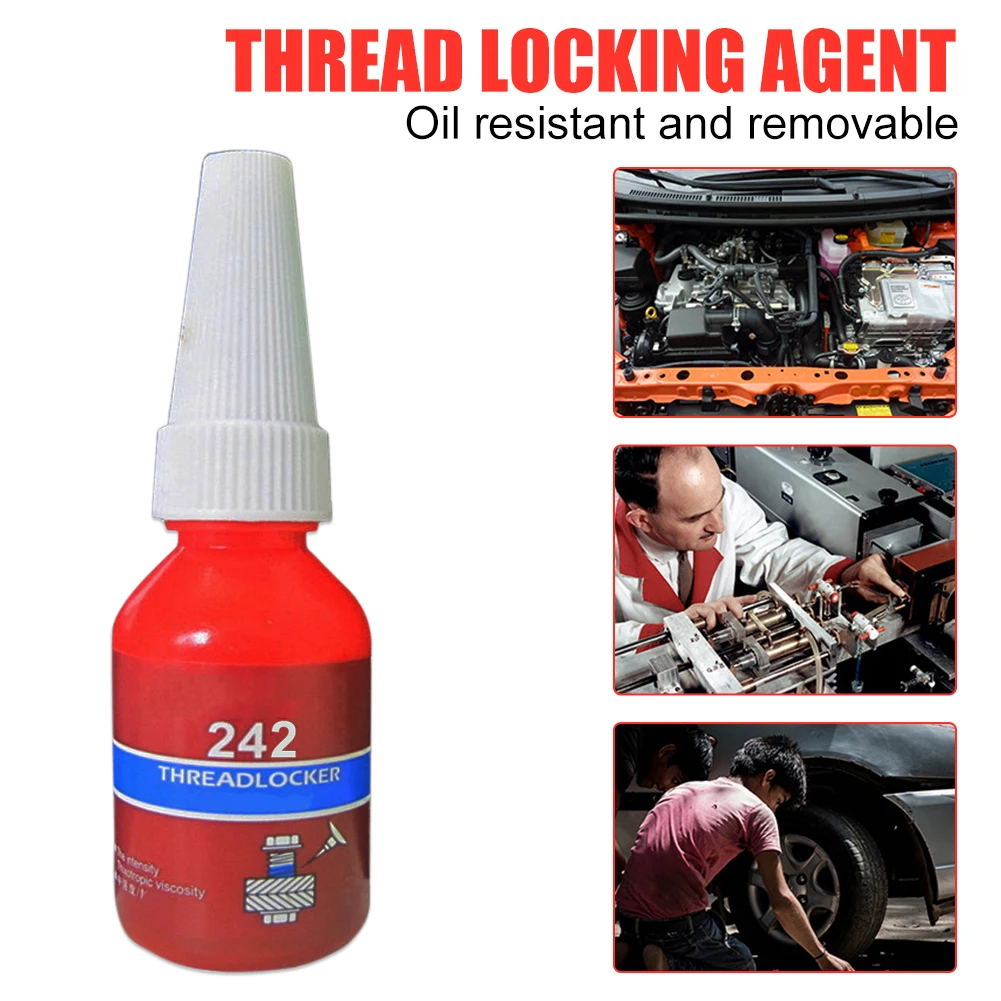 10ml blue thread locker M-242 general metal glue medium strength anti-oxidant curing sealant designed for Metal Surfaces Screw
10ml blue thread locker M-242 general metal glue medium strength anti-oxidant curing sealant designed for Metal Surfaces Screw