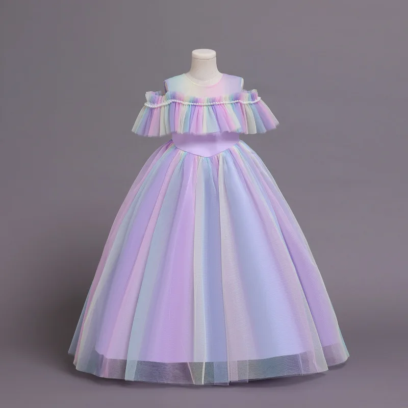 Ins Christmas Vestidos New Children Colorful Fantasy Mesh Princess Dress For Girls Evening Dresses Kids Show Party Long Dresses
Ins Christmas Vestidos New Children Colorful Fantasy Mesh Princess Dress For Girls Evening Dresses Kids Show Party Long Dresses