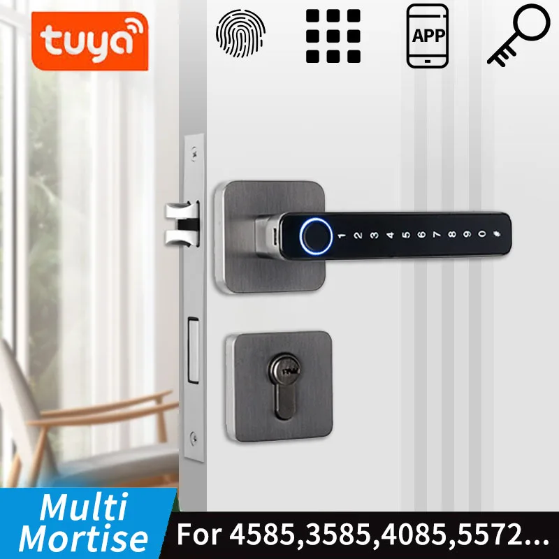 Tuya Biometric Smart Door Electronic lock Digital Password Fingerprint Lock Keyless Entry Door Handle lock for Bedroom Home
Tuya Biometric Smart Door Electronic lock Digital Password Fingerprint Lock Keyless Entry Door Handle lock for Bedroom Home
