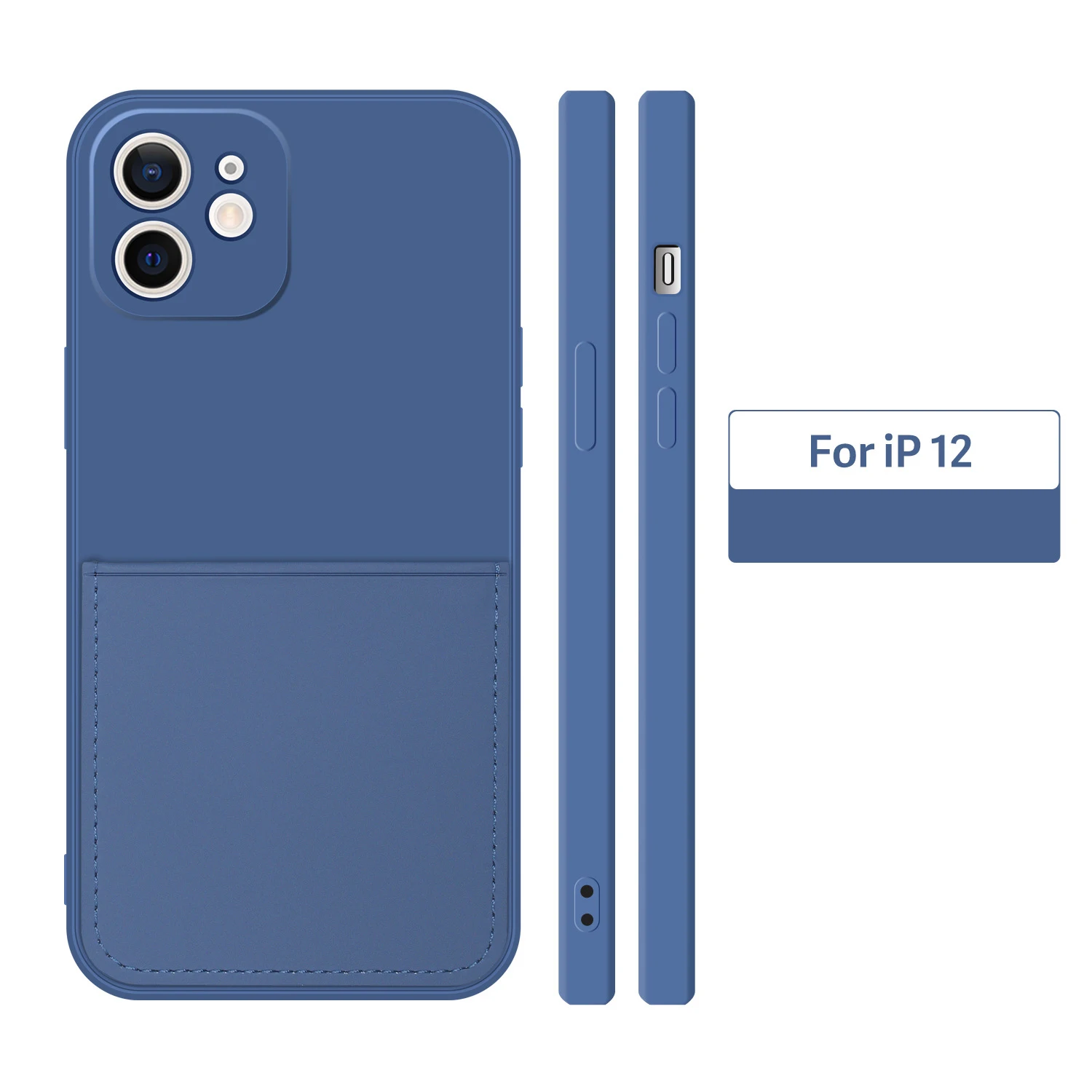 

For iPhone 14 Promax Imitation Liquid Silica Gel For iPhone 13 Card Bag Case For iPhone XSFor iPhone 12 Card Bag Cover 8