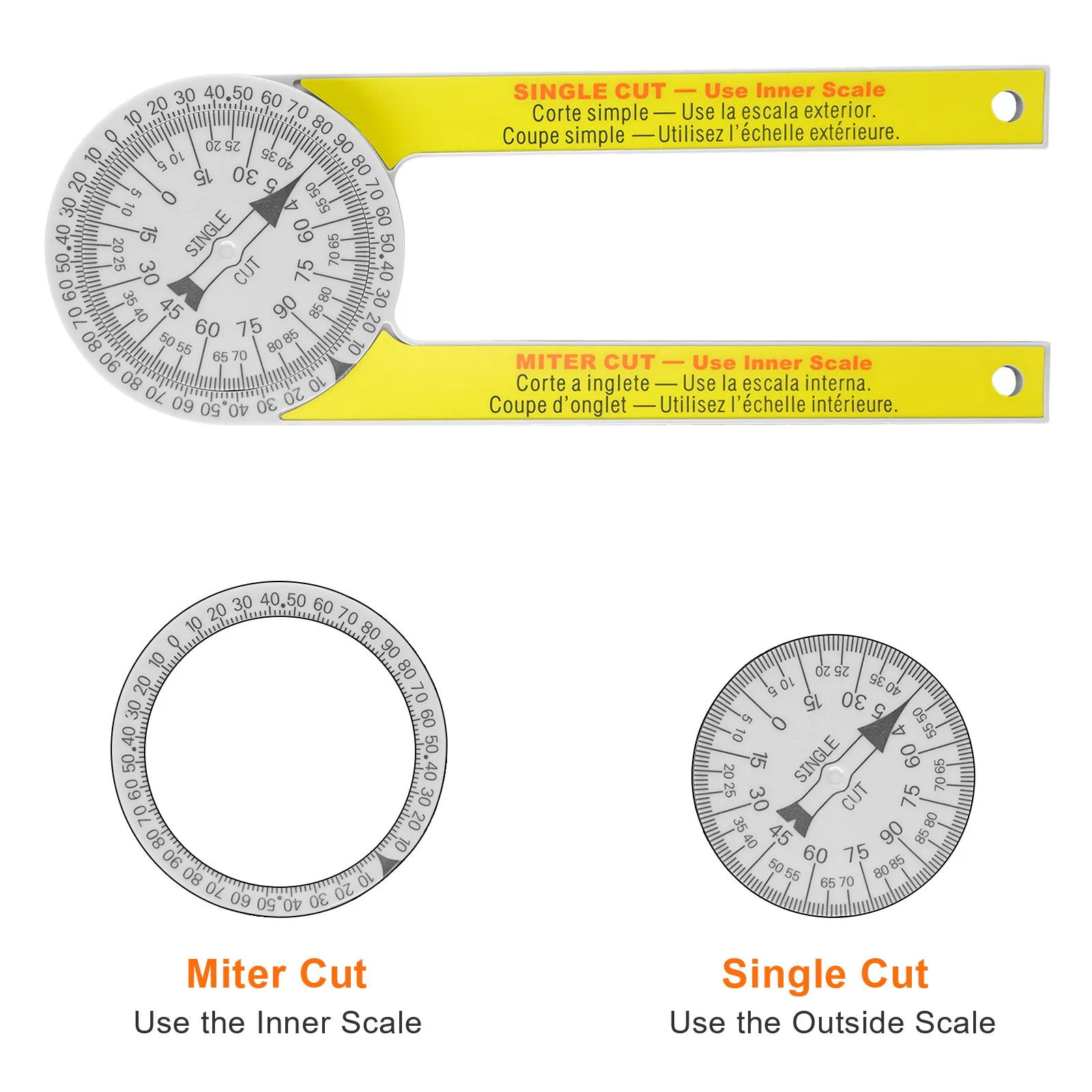 360 Degree Miter Saw Protractor Leveling Bubble Angle Finder Miter With Pencil Two Engraved Scales Protractor Instrument Part
360 Degree Miter Saw Protractor Leveling Bubble Angle Finder Miter With Pencil Two Engraved Scales Protractor Instrument Part