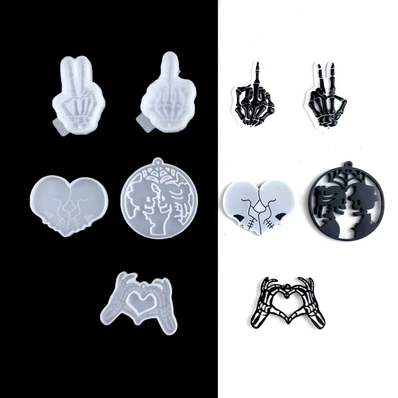 Love Heart Skeleton Key Chain Epoxy Resin Mold Semi-Stereo Skeleton Finger Hangings Round Heart Love Hangings Silicone Mould
Love Heart Skeleton Key Chain Epoxy Resin Mold Semi-Stereo Skeleton Finger Hangings Round Heart Love Hangings Silicone Mould