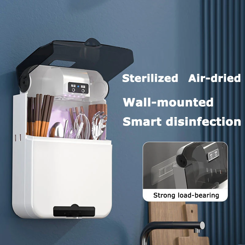 UV Disinfection Chopsticks Rack Kitchen Tableware Storage Rack Smart Sterilization Air-drying Cutlery Shelf Sterilizer No Drill
UV Disinfection Chopsticks Rack Kitchen Tableware Storage Rack Smart Sterilization Air-drying Cutlery Shelf Sterilizer No Drill