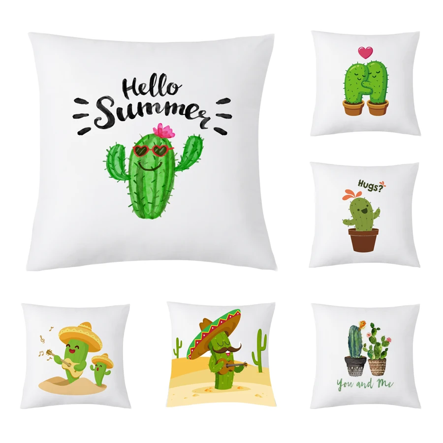 Cactus Cushion Cover Tropical Plant Pattern Polyester Cushion Cover for Living Room Home Decor Pillow Covers Decorative DIY
Cactus Cushion Cover Tropical Plant Pattern Polyester Cushion Cover for Living Room Home Decor Pillow Covers Decorative DIY