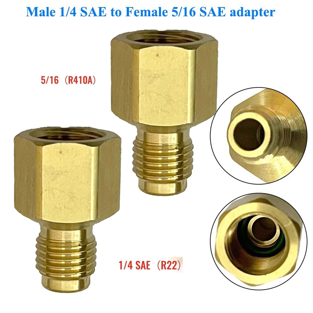 R410 Adapter Brass Conditioner Adapter Quick Coupling 1/4 SAE To 5/16 SAE Refrigerant Adapter Power Tools Parts
R410 Adapter Brass Conditioner Adapter Quick Coupling 1/4 SAE To 5/16 SAE Refrigerant Adapter Power Tools Parts
