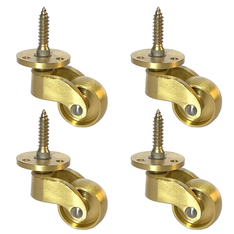 NEW 4PCS 1Inch Brass/Brass+Rubber Silent Wheels Universal Furniture Casters Table Chair Sofa Feet Furniture Rollers Pulleys
NEW 4PCS 1Inch Brass/Brass+Rubber Silent Wheels Universal Furniture Casters Table Chair Sofa Feet Furniture Rollers Pulleys