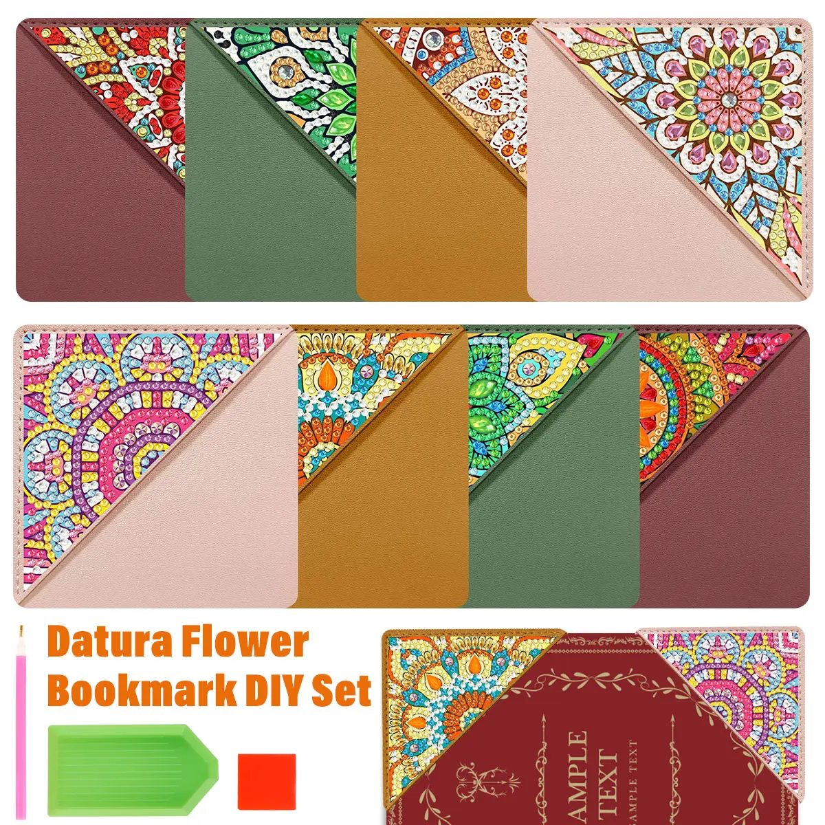 4Pcs Diamond Painting Corner Bookmarks Kit DIY Mandala Flower Diamond Art Bookmarks PU Diamond Bookmarks Crafts Exquisite
4Pcs Diamond Painting Corner Bookmarks Kit DIY Mandala Flower Diamond Art Bookmarks PU Diamond Bookmarks Crafts Exquisite