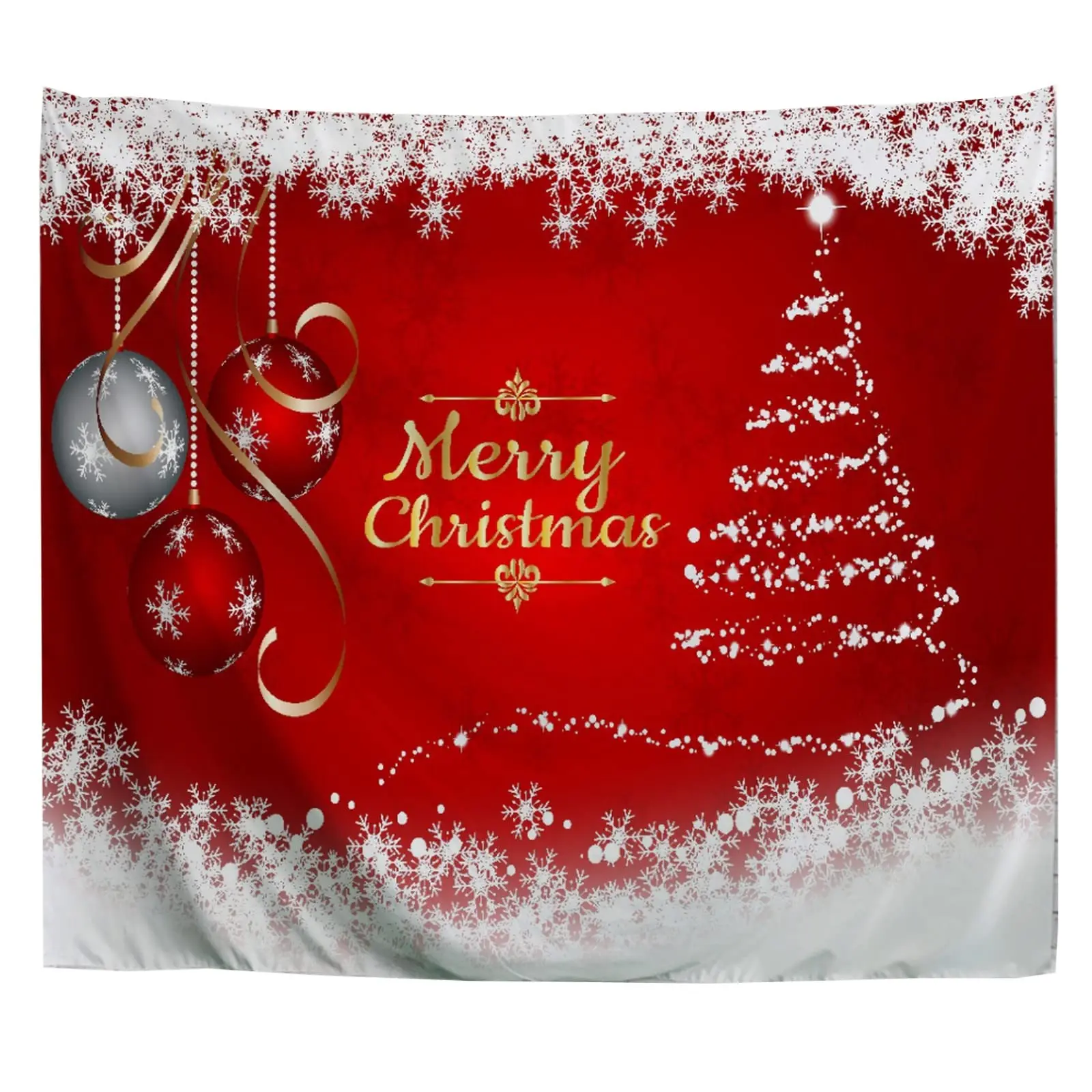 

Christmas Theme Tapestry Winter Snowflake Tapestry Cute Snowman Tapestry Wall Hanging Tapestries Bedroom Home Living Room Dorm
