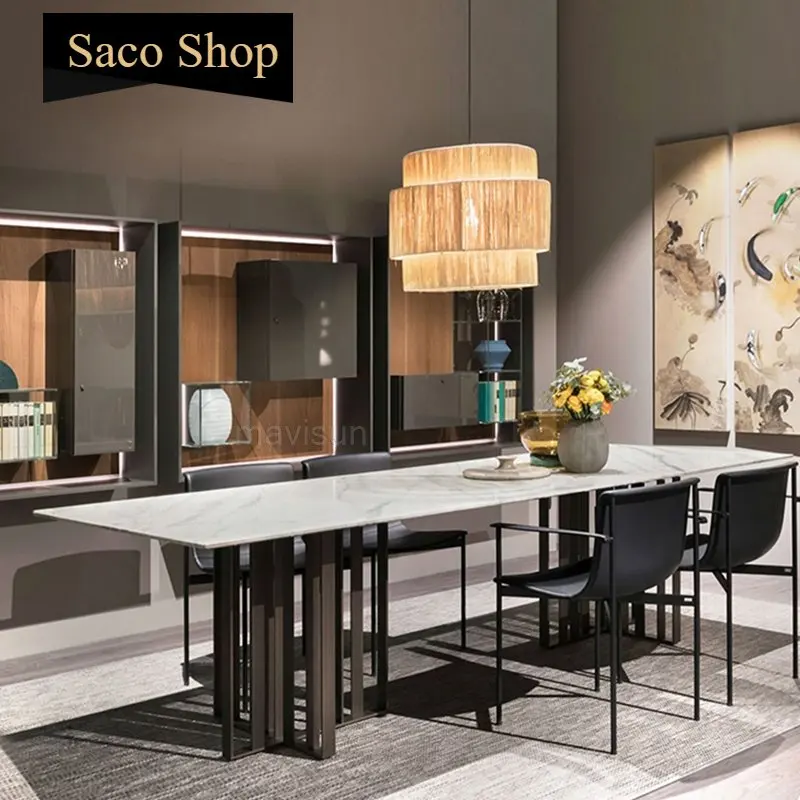 Nordic Style Marble Board Dining Table For Large Apartment Italian Post Modern Minimalist Custom Table Set Dining Room Furniture
Nordic Style Marble Board Dining Table For Large Apartment Italian Post Modern Minimalist Custom Table Set Dining Room Furniture