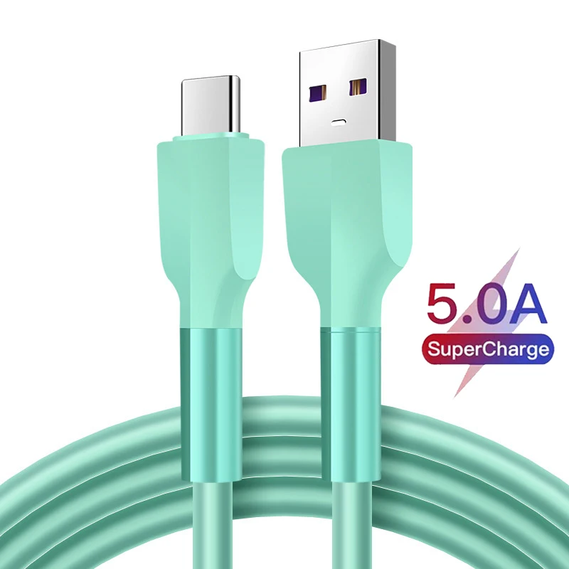 5A USB Type C Cable Fast Charging Silicone Cable for Huawei P50 USB Type C Cable For Xiaomi POCO X3 M3 Samsung S22 Cord Charger
5A USB Type C Cable Fast Charging Silicone Cable for Huawei P50 USB Type C Cable For Xiaomi POCO X3 M3 Samsung S22 Cord Charger