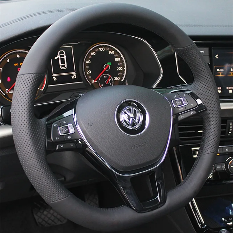 DIY Hand-Stitch Carbon Fiber Suede Leather Car Steering Wheel Cover for Volkswagen Touareg Sagitar phteaon Tharu Passat
DIY Hand-Stitch Carbon Fiber Suede Leather Car Steering Wheel Cover for Volkswagen Touareg Sagitar phteaon Tharu Passat