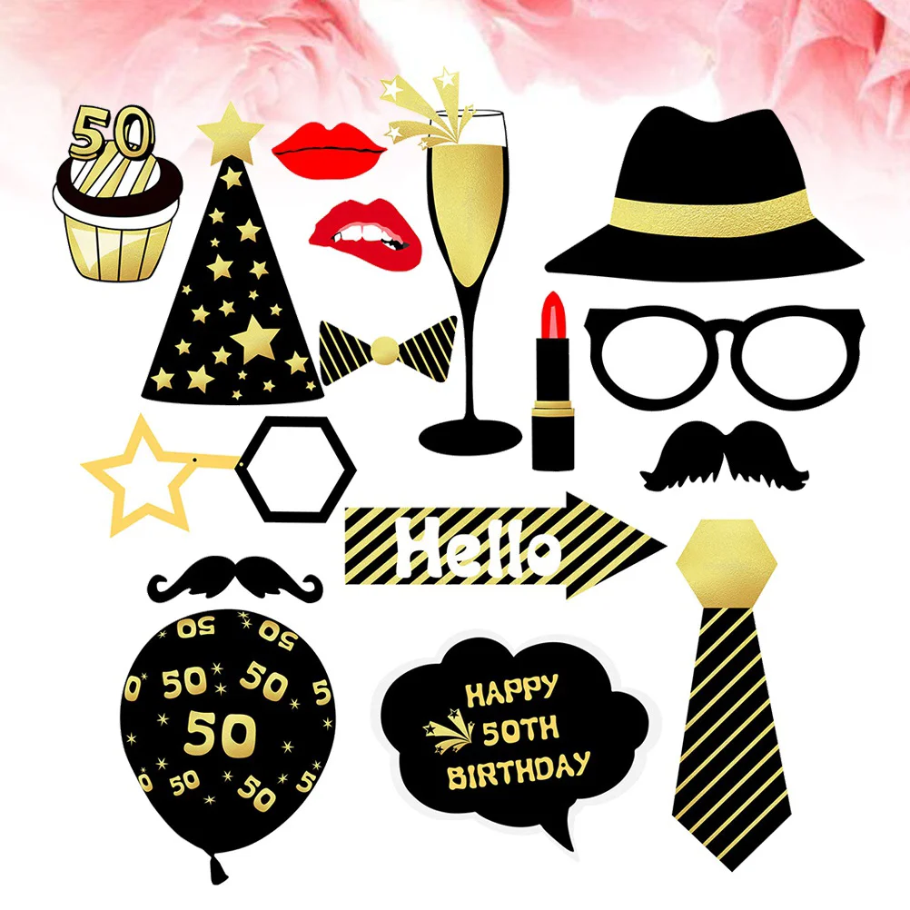 16 Pcs 50th Birthday Party Photo Props Stickers Set Black Gold Adult Birthday DecalDecoration (As Shown) #q
16 Pcs 50th Birthday Party Photo Props Stickers Set Black Gold Adult Birthday DecalDecoration (As Shown) #q