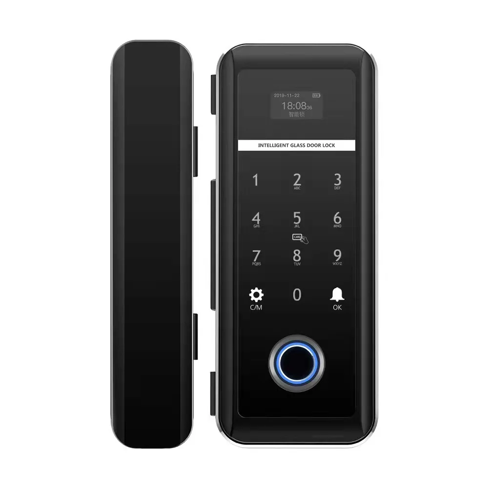 Remote Control Tuya App Electronic Fingerprint Password Office Hotel Smart Door Lock Frameless Sliding Glass Aluminum
Remote Control Tuya App Electronic Fingerprint Password Office Hotel Smart Door Lock Frameless Sliding Glass Aluminum