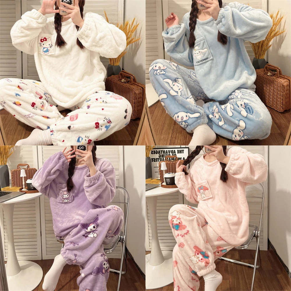 Милая пижама Hello Kitty Sanrios Cinnamoroll My Melody Kuromi осень-зима новый стиль плюс бархатная Толстая мультяшная милая плюшевая Пижама
Милая пижама Hello Kitty Sanrios Cinnamoroll My Melody Kuromi осень-зима новый стиль плюс бархатная Толстая мультяшная милая плюшевая Пижама