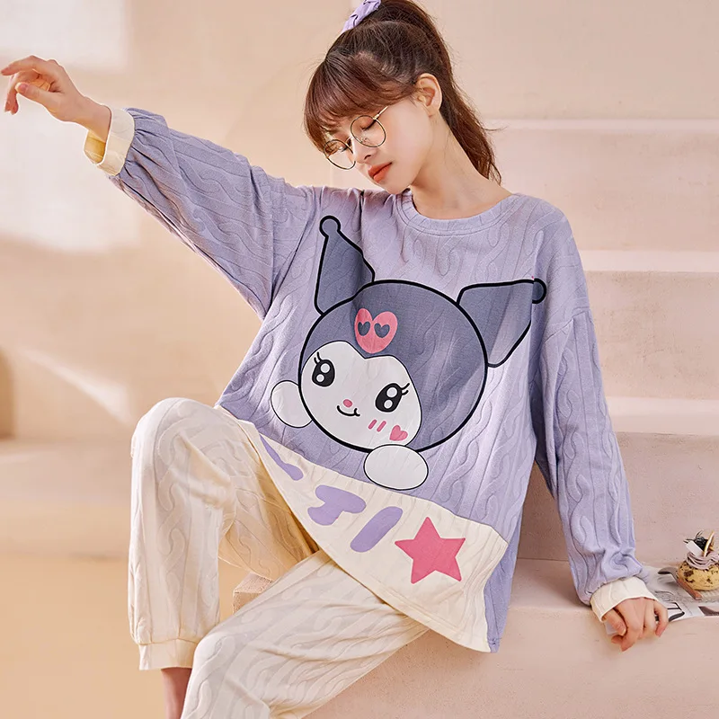 Kawaii Sanrio Cartoon Short Plush Pajamas Warm Comfortable Kuromi Winter Cardigan Pajamas Christmas Birthday Creative Gifts
Kawaii Sanrio Cartoon Short Plush Pajamas Warm Comfortable Kuromi Winter Cardigan Pajamas Christmas Birthday Creative Gifts