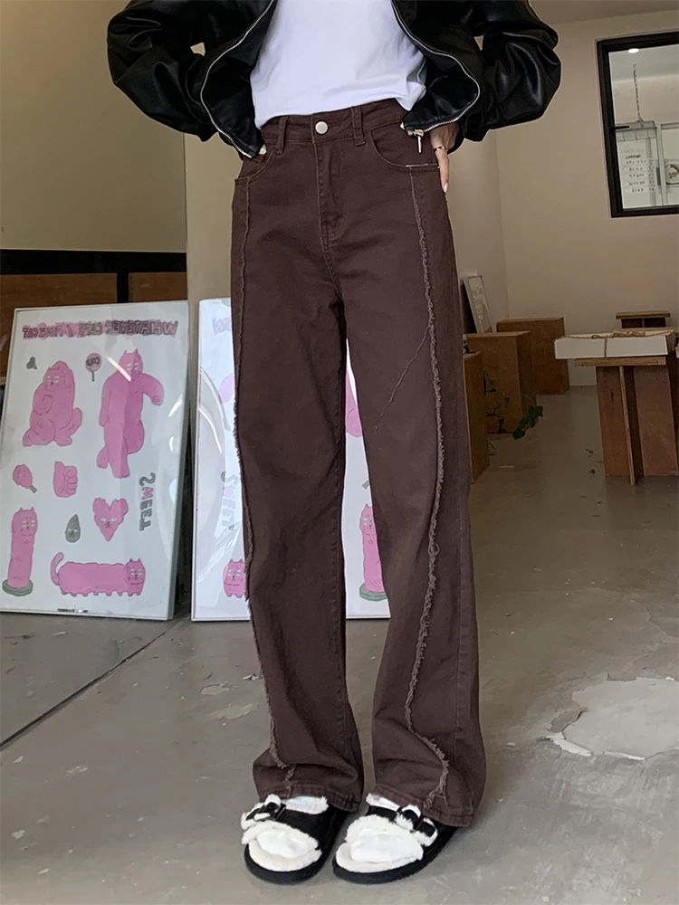 Women's Jeans High Waist Vintage Straight Baggy Autumn Denim Pants Female Tassel Design Fashion Wide Leg Jean Trouser Streetwear
Women's Jeans High Waist Vintage Straight Baggy Autumn Denim Pants Female Tassel Design Fashion Wide Leg Jean Trouser Streetwear