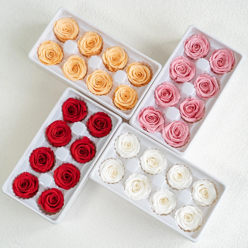 8PCs/Box Preserved Fresh Rose Flower Heads 4-5CM Roses Dried Flower for Handmade DIY Eternal Flower Teddy Bear Arrangement Gift
8PCs/Box Preserved Fresh Rose Flower Heads 4-5CM Roses Dried Flower for Handmade DIY Eternal Flower Teddy Bear Arrangement Gift