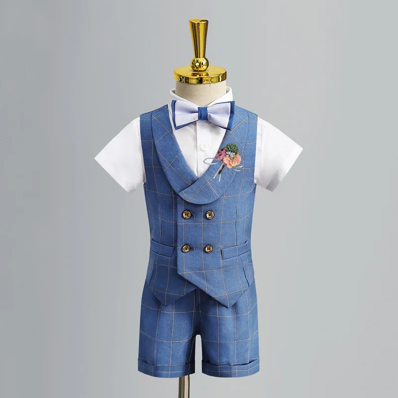 Children's Formal Vest Suit Set Boy Summer Wedding Baby's First Birthday Piano Performance Costume Kids Waistcoat Shorts Clothes
Children's Formal Vest Suit Set Boy Summer Wedding Baby's First Birthday Piano Performance Costume Kids Waistcoat Shorts Clothes