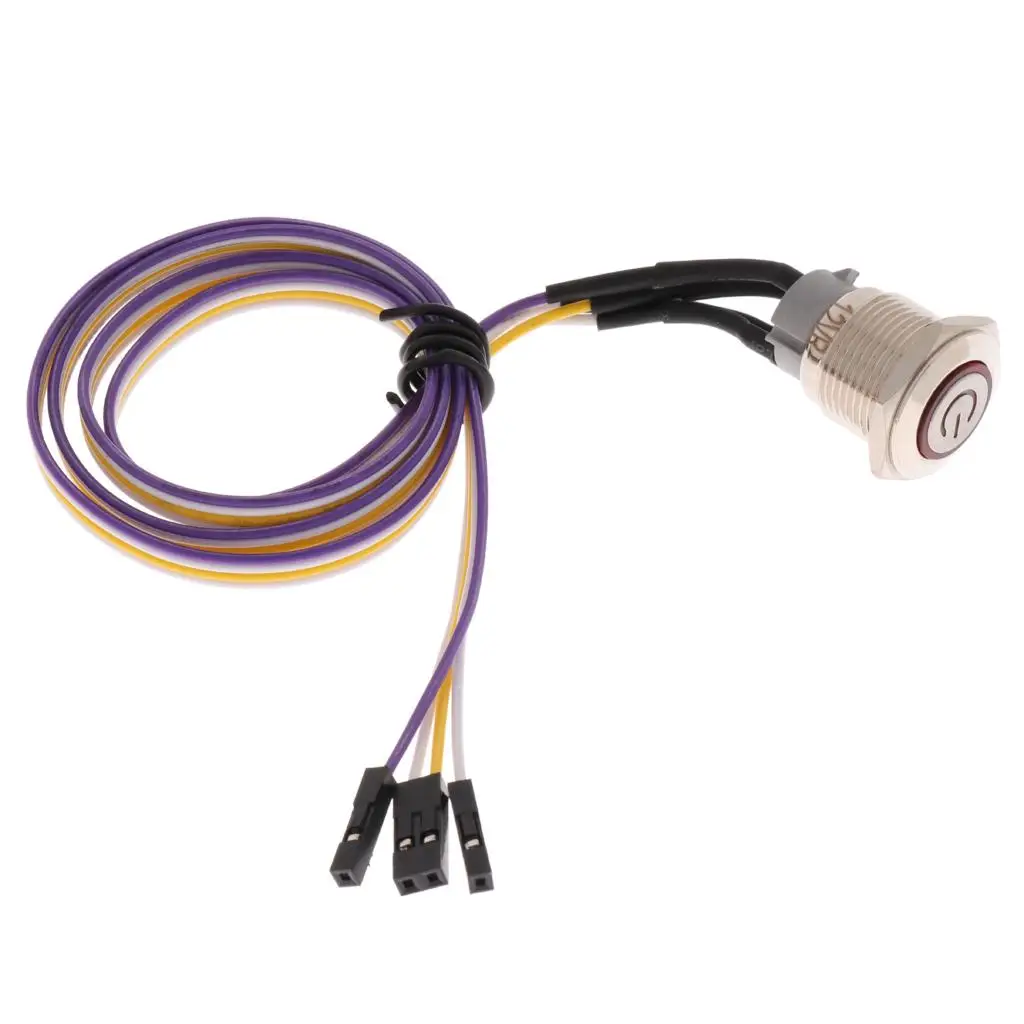 DIY Computer Case 16mm Chassis Switch LED Restart Button cable length 60cm
DIY Computer Case 16mm Chassis Switch LED Restart Button cable length 60cm