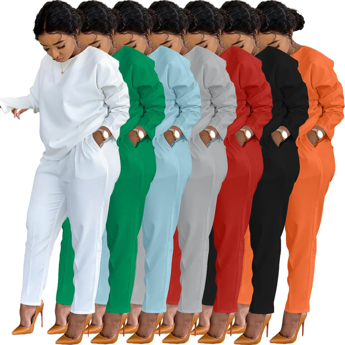 Fashion Women's Clothing Matching Sets Tracksuit Thick Two Piece Set Fall Long Sleeve Slim Casual Pant Outfits Streetwear
Fashion Women's Clothing Matching Sets Tracksuit Thick Two Piece Set Fall Long Sleeve Slim Casual Pant Outfits Streetwear