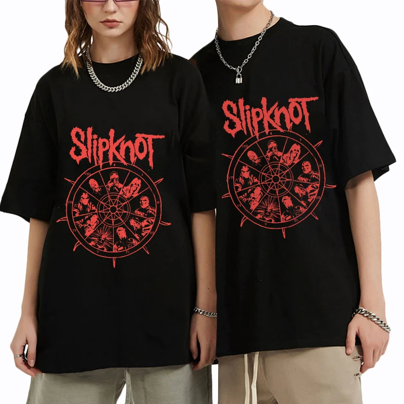 Футболка мужская Slipknot, Топ оверсайз из чистого хлопка, с принтом в стиле Харадзюку, чёрная, тяжелый металл, рок-группа, летняя
Футболка мужская Slipknot, Топ оверсайз из чистого хлопка, с принтом в стиле Харадзюку, чёрная, тяжелый металл, рок-группа, летняя