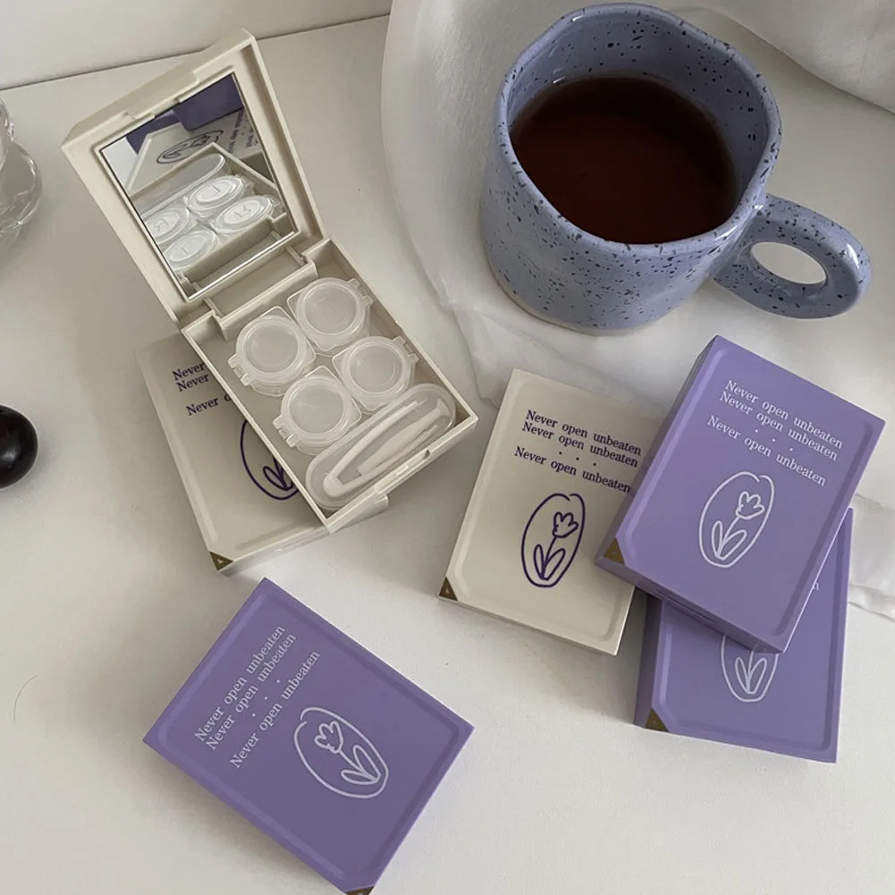 Women Portable Cute Tulip Purple White Color Contact Lenses Box Lens Case for Eyes Care Kit Glasses Case Holder Container Gift
Women Portable Cute Tulip Purple White Color Contact Lenses Box Lens Case for Eyes Care Kit Glasses Case Holder Container Gift