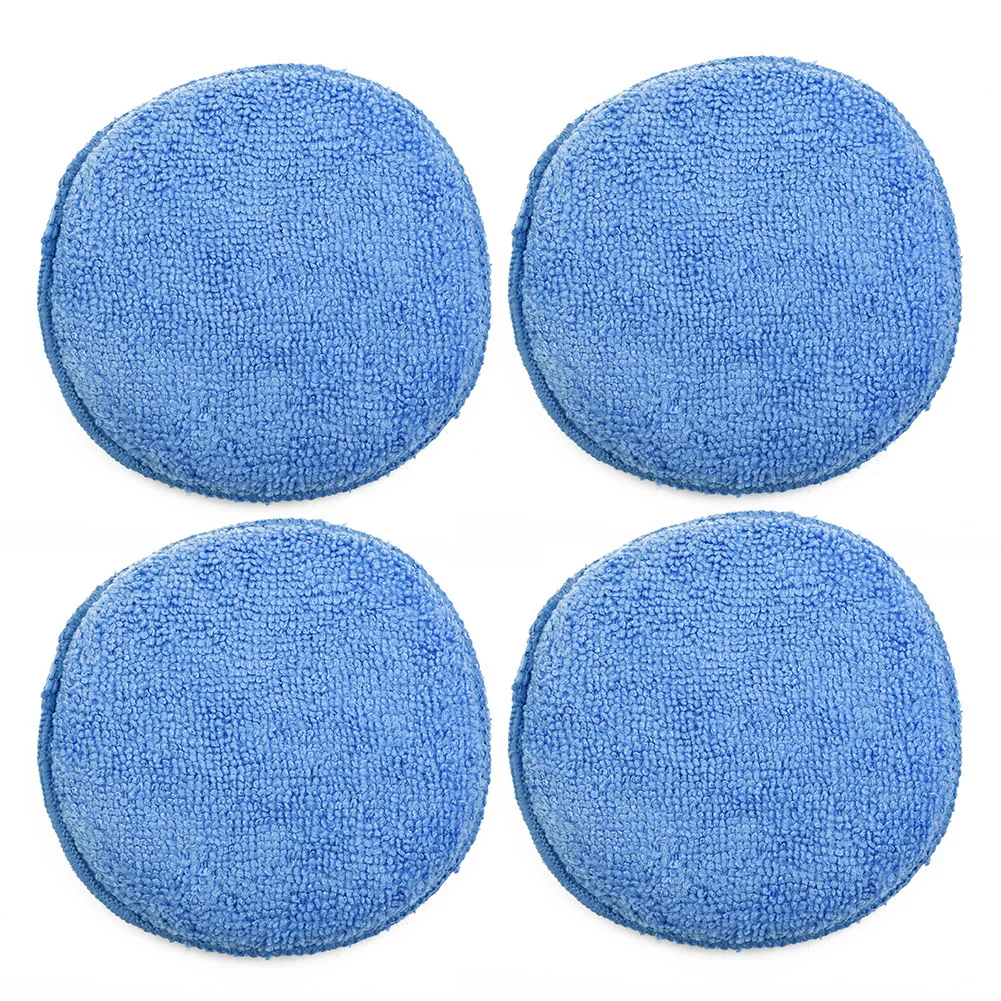 

24PCS 5inch Car Applicator Cleaning Polish Pad Foam Sponge Microfiber Waxing Wax Towel Sponge Brush Car Paint Care Cleaning