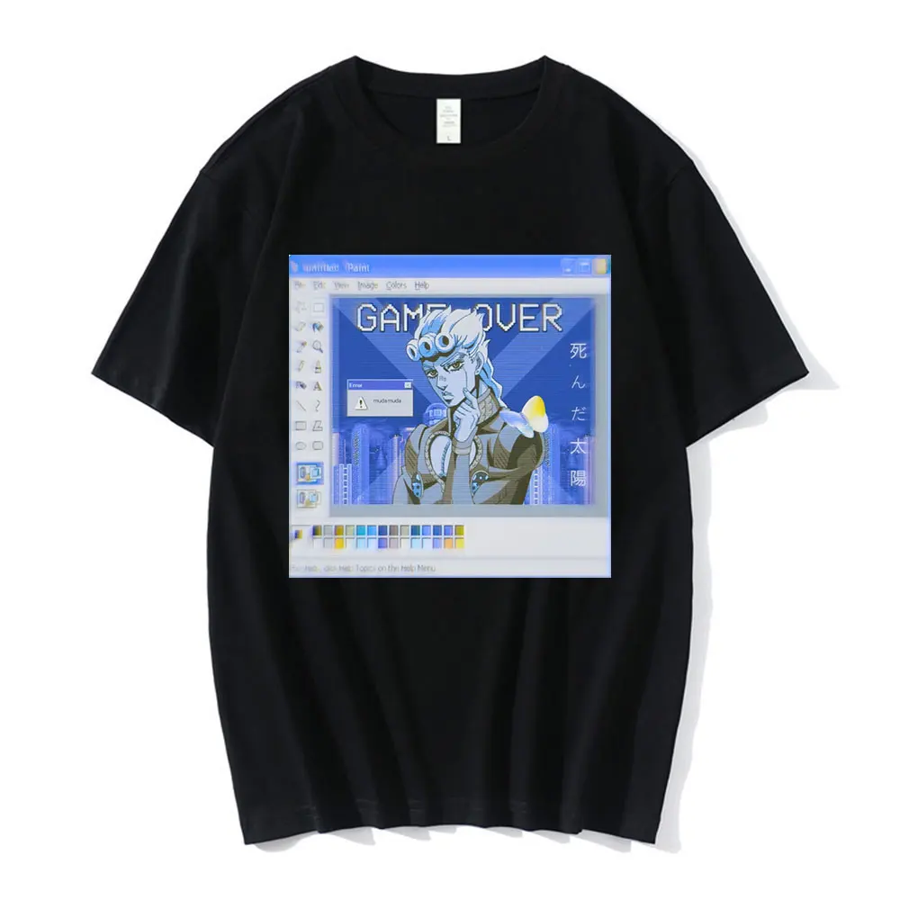 Japanese Anime Jojo Bizarre Adventure Giorno Giovanna Graphic T Shirt Men Women Summer Tops Funny Manga T-shirt Unisex Tees
Japanese Anime Jojo Bizarre Adventure Giorno Giovanna Graphic T Shirt Men Women Summer Tops Funny Manga T-shirt Unisex Tees