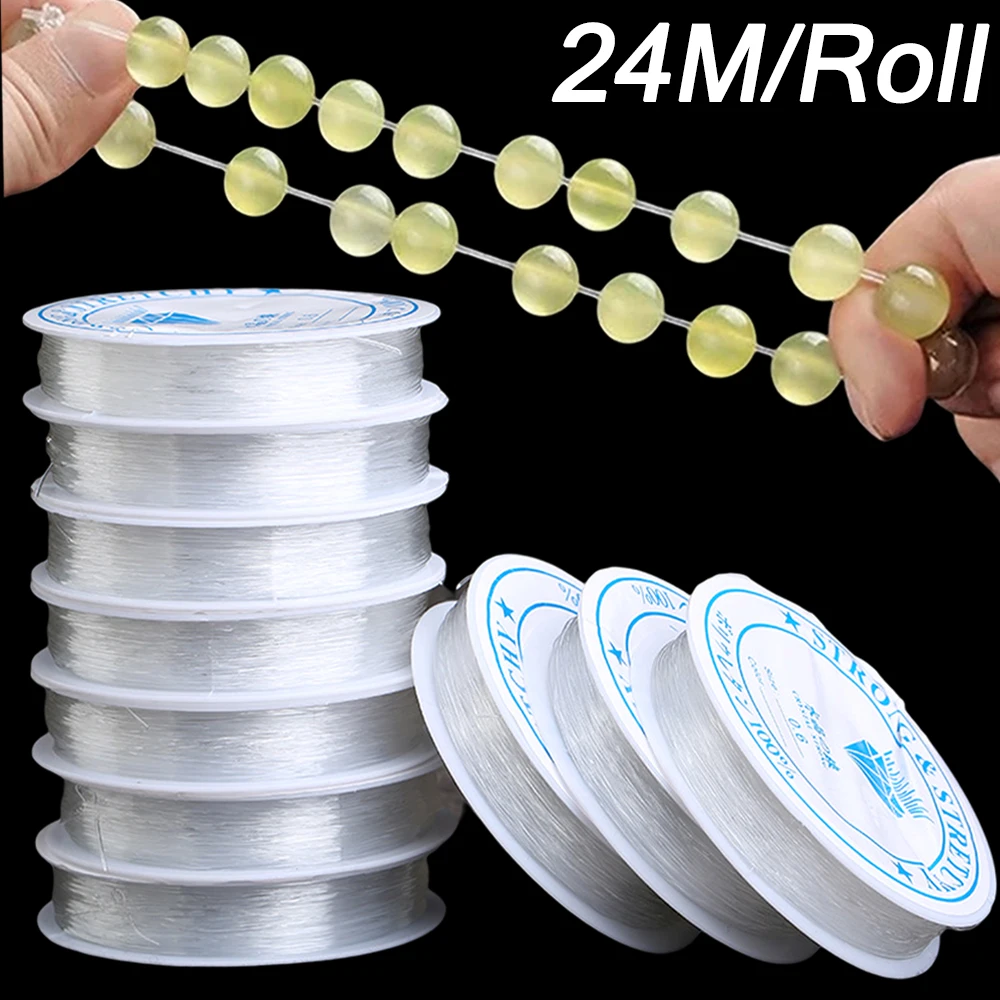 24M/Roll Transparent Elastic Crystal Line DIY Beading String Stretch Cords Jewelry Necklace Bracelet Making Rope Sewing Threads
24M/Roll Transparent Elastic Crystal Line DIY Beading String Stretch Cords Jewelry Necklace Bracelet Making Rope Sewing Threads