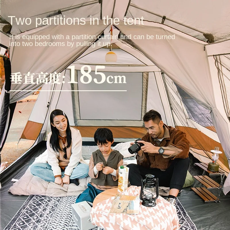 Туристическая палатка, утолщенная, непромокаемая, роскошная, вместительная, для отдыха на открытом воздухе и походов