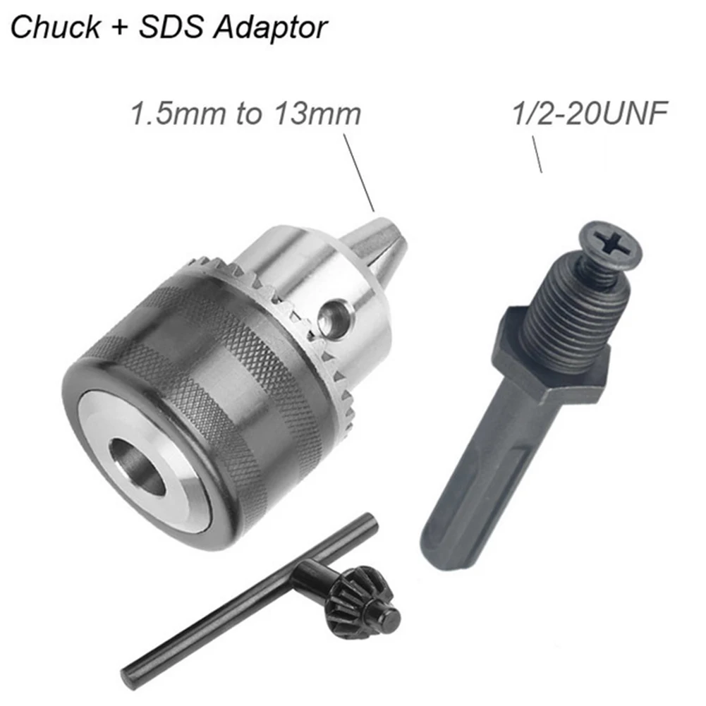 1.5-13mm Converter 1/2"-20UNF Key Drill Chuck Thread Quick Change Adapter SDS 1/4" Hex Impact Driver Wrench Drill Bit Adapter
1.5-13mm Converter 1/2"-20UNF Key Drill Chuck Thread Quick Change Adapter SDS 1/4" Hex Impact Driver Wrench Drill Bit Adapter