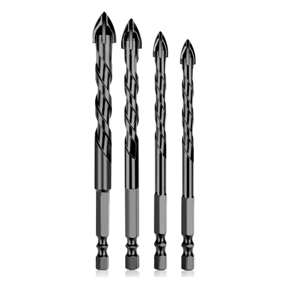 4pc 6/8/10/12mm Hex Shank Cross Spear Head Tile Drill Bit For Glass Ceramic Bric Bricks Tiles Plastics Wood Granite
4pc 6/8/10/12mm Hex Shank Cross Spear Head Tile Drill Bit For Glass Ceramic Bric Bricks Tiles Plastics Wood Granite